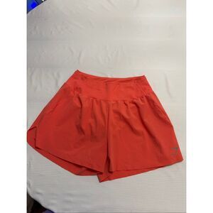 Gymshark Orange Speed Shorts Lined Running Womens Size Medium